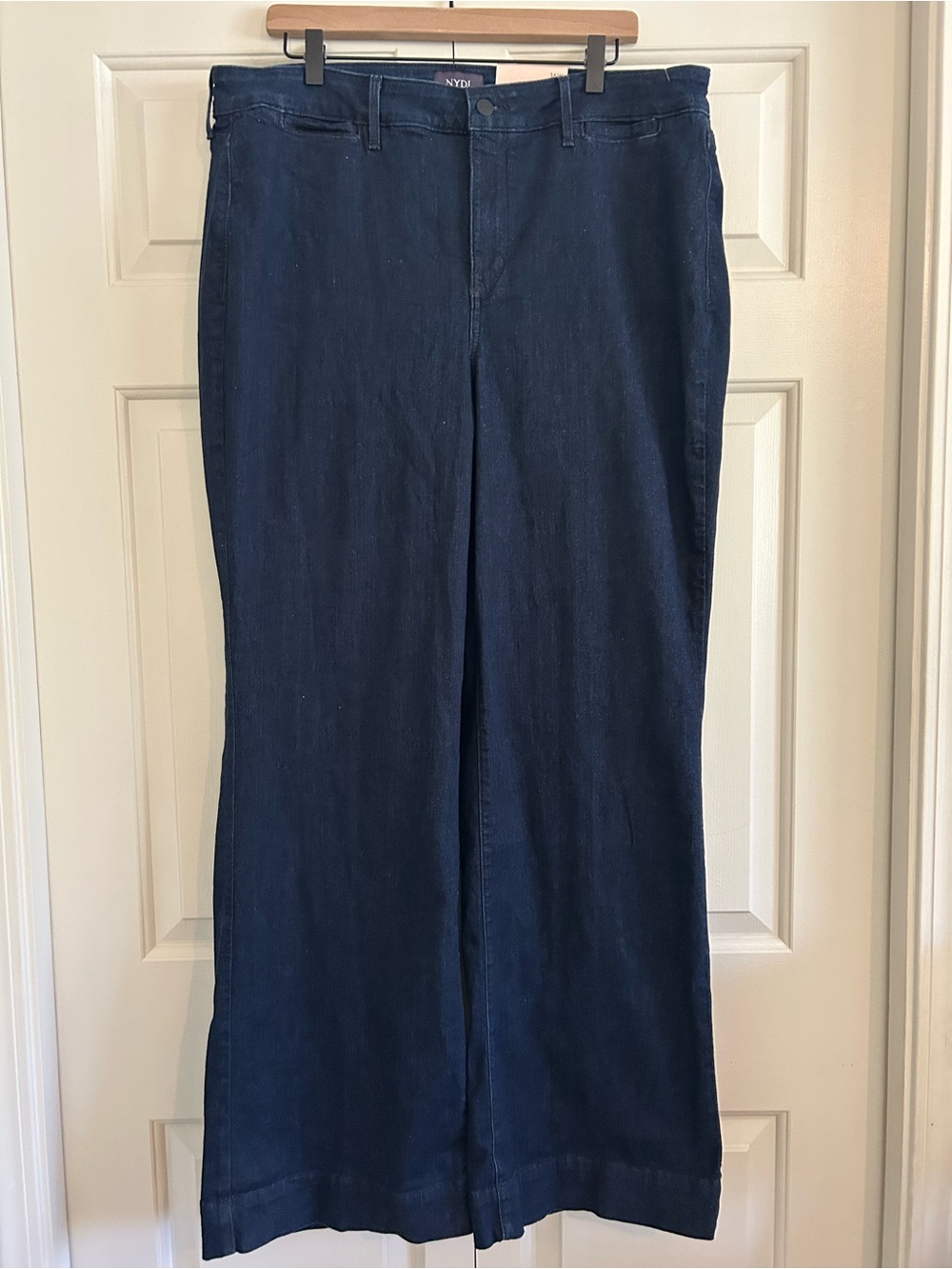 NYDJ NWT Teresa Trouser Dark Rinse Indigo Wide Leg Jeans, Size 16W